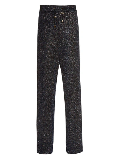 Balmain Black Lurex Trousers In Nero