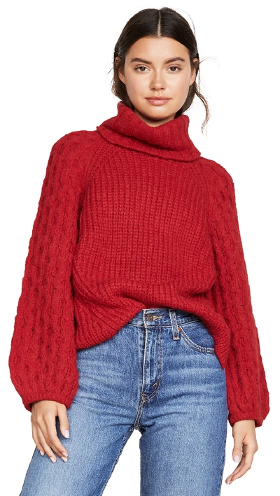 Eleven Six Nina Alpaca Sweater In Persimmon