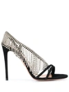 AQUAZZURA WILD FRINGE CRYSTAL 105MM SANDALS