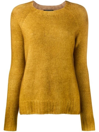 Aragona Crew-neck Knit Sweater In Yellow