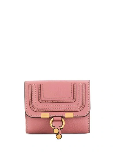 Chloé Marcie Flap Wallet In Pink