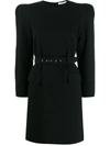 Givenchy Belted Structured Dress In Black