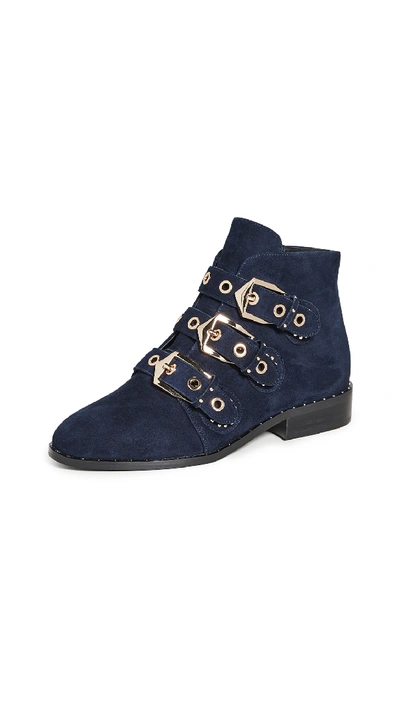 Sol Sana Maxwell Boots In Navy/gold