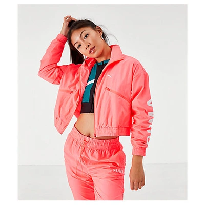 Puma Women's Chase Woven Jacket In Pink