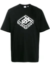 Burberry Ellison Logo T-shirt In Black