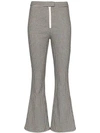 SANDY LIANG CHECK PRINT FLARED TROUSERS