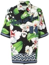 DOLCE & GABBANA FLORAL PRINT APPLIQUED SHIRT