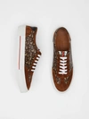 BURBERRY SUEDE DETAIL MONOGRAM STRIPE trainers