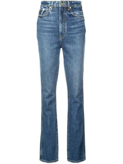 Khaite Kassandra Faded Mid-rise Skinny Jeans In Blue