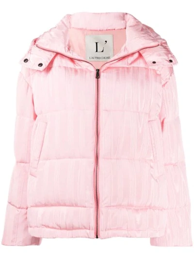 L'autre Chose Reflective Bomber Jacket In Pink