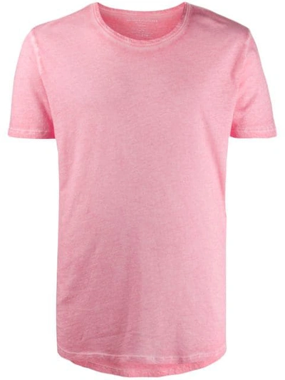 Majestic Crew-neck Cotton T-shirt In Pink