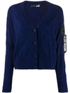 LOVE MOSCHINO WAVE-EMBELLISHED CARDIGAN