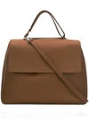 Orciani Logo Top-handle Tote In Brown