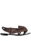 GIUSEPPE ZANOTTI MILONGA LEOPARD SANDALS