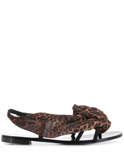 Giuseppe Zanotti Milonga Leopard Print Sandals In Multicolor