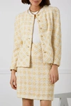 Chanel S/s 1995 Yellow Shimmer Tweed Skirt Suit