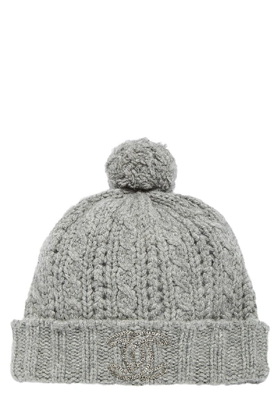 Pre-owned Chanel Grey Cashmere Beanie