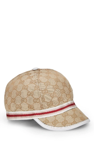 Pre-owned Gucci Beige Gg Canvas Hat