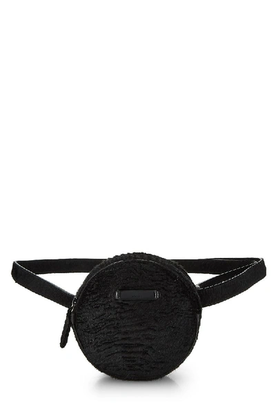 Pre-owned Prada Black Fur Belt Bag