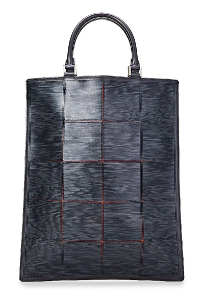 Pre-owned Louis Vuitton Black Epi Print Leather Stretch Fizz Tote
