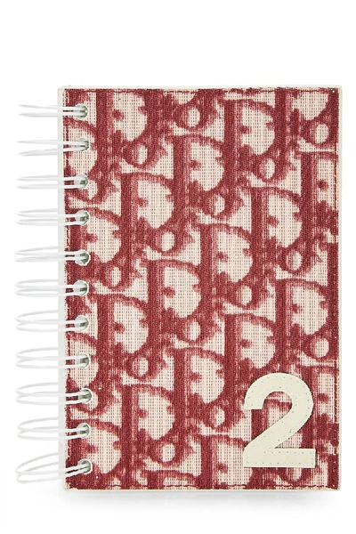 Pre-owned Dior Burgundy Trotter Canvas Notebook