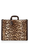 GUCCI Brown Leopard Ponyhair Briefcase