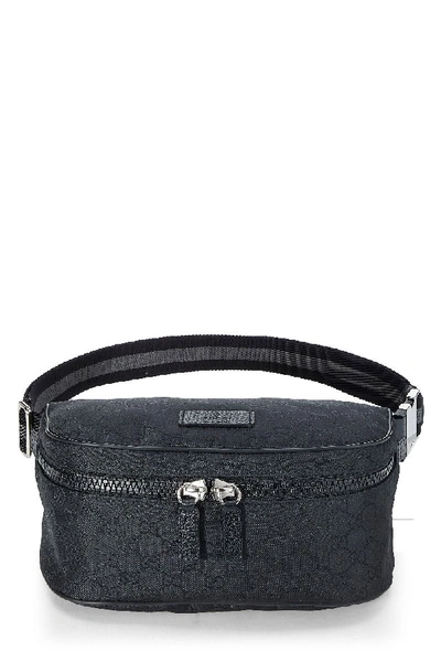 Pre-owned Gucci Black Gg Nylon Belt Bag