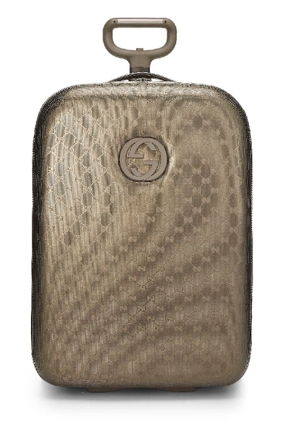 Pre-owned Gucci Gold Gg Imprimé Suitcase