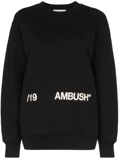 Ambush Printed Cotton Jersey Sweatshirt In Black