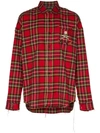Mastermind Japan Mastermind World Reversible Red Tartan Check Shirt In Red