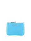 Comme Des Garçons Colour Pop Zipped Wallet In Blue