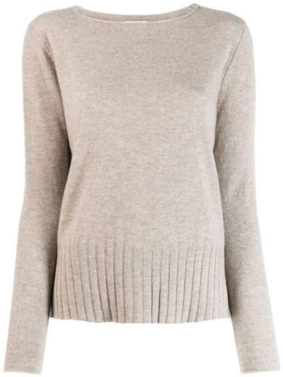 Allude Boat Neck Jumper In Neutrals