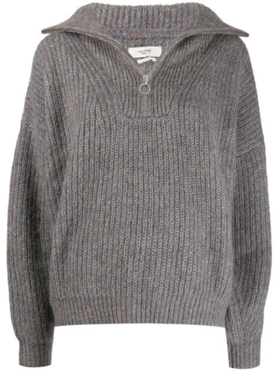 Isabel Marant Étoile Isabel Marant Etoile 灰色 Myclan 针织毛绒半拉链毛衣 In Gray