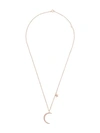 ANITA KO 18KT ROSE GOLD SMALL PALM LEAF PENDANT NECKLACE