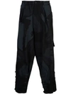 YOHJI YAMAMOTO COLOUR BLOCK CARGO TROUSERS