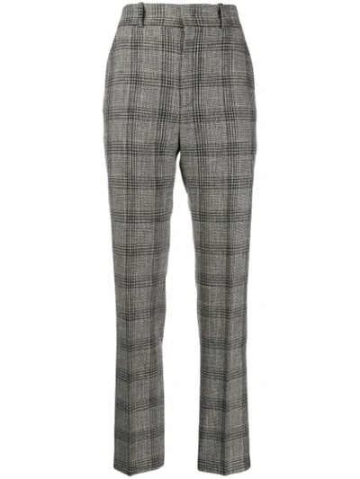 Isabel Marant Derys Checked Cotton-blend Straight-leg Pants In Black