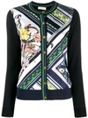 TORY BURCH PRINTED PANELLED CARDIGAN