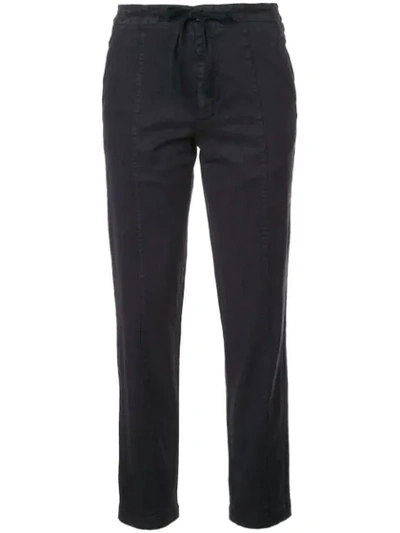 Alex Mill Drawstring Washed Twill Ankle Trousers In Blue