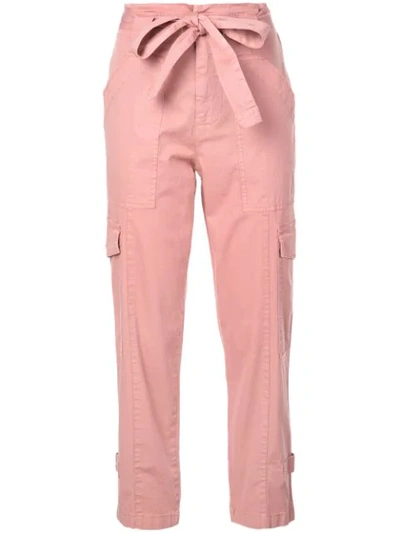 Alex Mill Expedition Washed Twill Ankle Trousers In Pink
