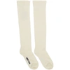 RICK OWENS RICK OWENS WHITE LARRY KNEE-HIGH SOCKS