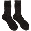 MARC JACOBS MARC JACOBS BLACK RIBBED SOCKS