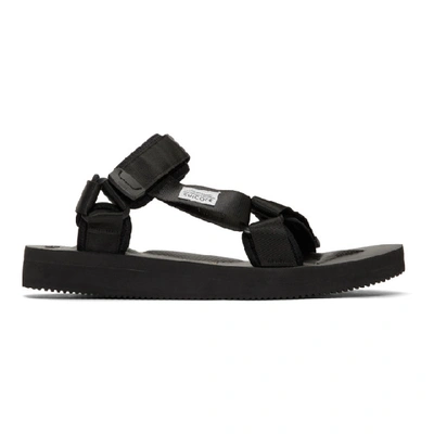 Suicoke Depa-v2 Velcro-strap Sandals In Black