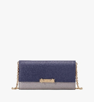 Mcm Milano Two-fold Wallet In Blue