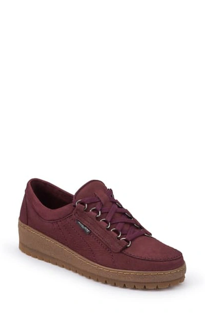 Mephisto Lady Low Top Sneaker In Wine Nubuck