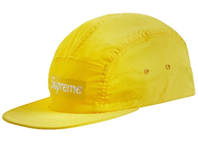 Pre-owned Supreme  Holographic Logo Camp Cap Yellow