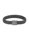 JOHN HARDY 'CLASSIC CHAIN' DIAMOND RHODIUM SILVER BRACELET