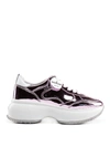 HOGAN MAXI I ACTIVE MIRROR LEATHER SNEAKERS