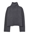 CO Boxy Turtleneck Sweater in Speckled Charcoal