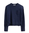 ALEX MILL Cropped Pocket Sweater in Navy