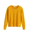 ALEX MILL Fleece Pocket Sweatshirt in Honey Mustard